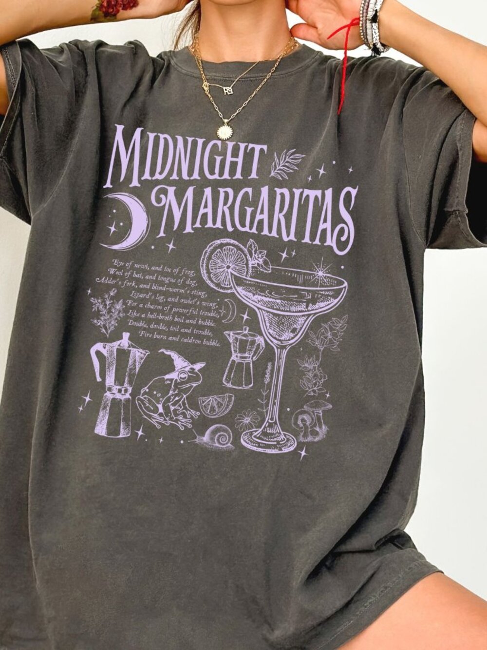 NEW Midnight Margaritas Shirt Witchy Halloween Tee